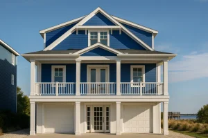 Modern Beach Home CAD Plan with Coastal Architecture Options