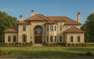 Plan  13-DEBRA - Teakwood Brook Cottage | Mediterranean - 5-Bed, 5-Bath, 6,110 SF