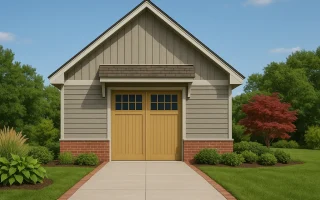Plan  18-2232 - Baker Ridge |  Craftsman Garage - 0-Bed, 0-Bath, 720 SF