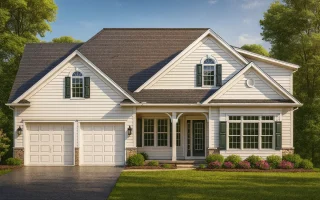 Plan  8-1376 - York Farmhouse |  Traditional - 3-Bed, 3-Bath, 1,935 SF