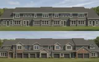 Plan  8-1930-8 - New York Excelsior  | Traditional Suburban Townhome - 6-Bed, 3-Bath, 4,908 SF