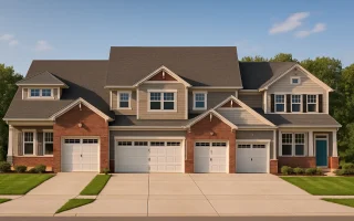 Plan  8-1930-7 - Harris Walk |  Traditional Suburban Townhome - 3-Bed, 3-Bath, 4,908 SF