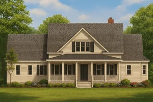 IMPORTANT Make the house as realistic as possible, landscape orientation, and display entire house. Do not cut off right or left side of house!