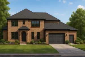 Elegant 2-Story House Plan with Vaulted Ceilings & Designer CAD Blueprints