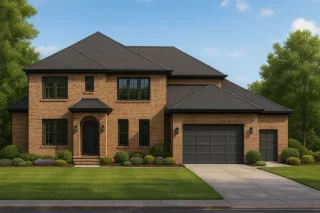 Elegant 2-Story House Plan with Vaulted Ceilings & Designer CAD Blueprints