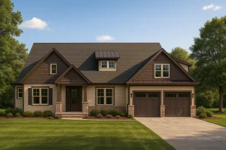 Ranch House Plans 8 Modern Craftsman Home Plan with 2-Story Layout and Custom CAD Designs