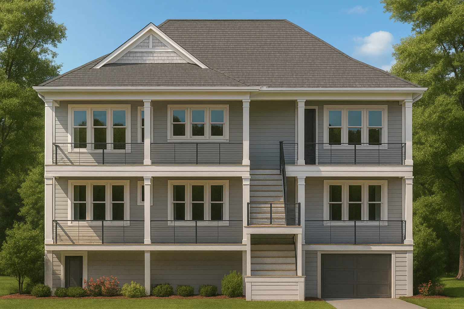 Luxurious Beach Home Blueprint with CAD Designs and Features