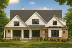 Elegant Shingle Style Home Plan with 5 Beds and CAD Designs