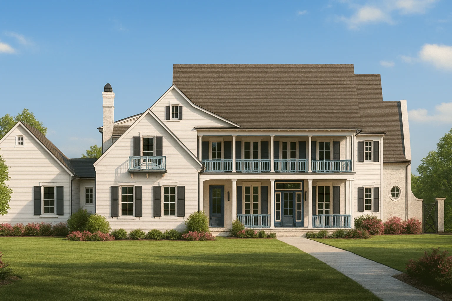 2-Story Cabin House Plan with Open Floor Plan & Basement