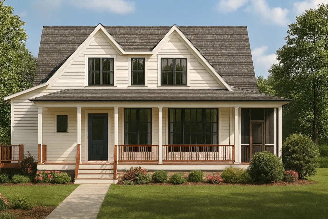 Architectural Home Design Blueprint with 2 Floors and CAD