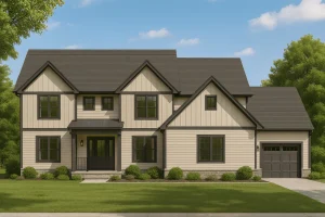 Modern Craftsman Home Plan with 2 Stories and Thoughtful Design