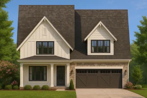 Timeless 2-Story House Plan with Vaulted Ceilings and Bonus Room