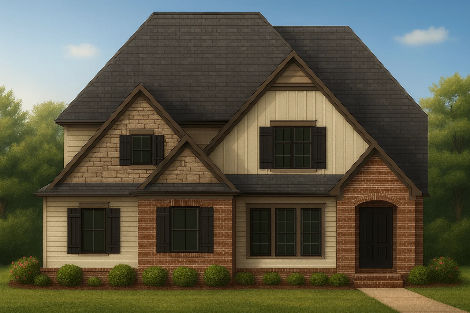 Affordable House Plans 12 IMPORTANT Make the house as realistic as possible, landscape orientation, and display entire house. Do not cut off right or left side of house!