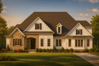 Elegant 2-Story House Plan with 4 Bedrooms & Spacious Garage