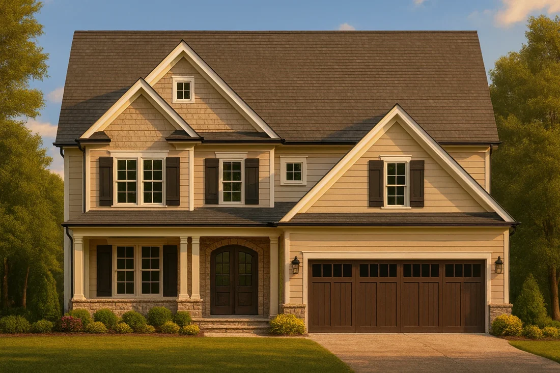 Traditional Craftsman Home Plan with 4 Bedrooms & 2-Car Garage