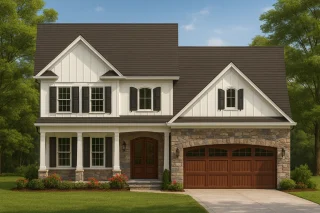 Elegant 2-Story House Plan with Spacious Floor Plan & Architectural Designs