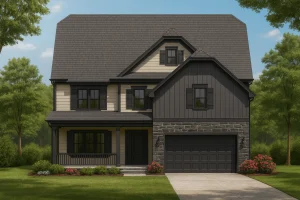 Beautiful 4-Bedroom Home Plan with Open Floor Designs & CAD Blueprint