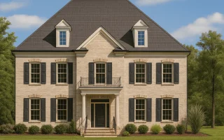 Plan  15-1347 - Auburn Willow Residence | Georgian Colonial - 4-Bed, 3.5-Bath, 3,445 SF