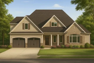 IMPORTANT Make the house as realistic as possible, landscape orientation, and display entire house. Do not cut off right or left side of house!