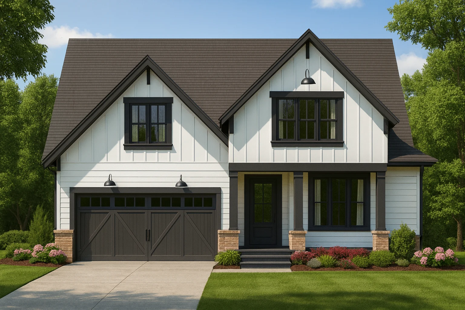 Sloping Lot House Plans 1 Modern Craftsman Home Plan with Detailed Floor Blueprint