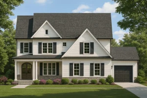 Elegant 3-Story House Plan with CAD Blueprint Designs