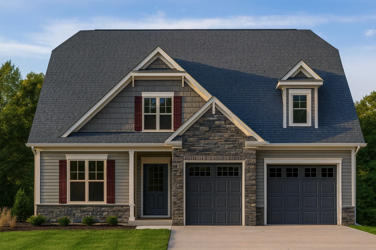 Timeless 2-Story House Plan with Vaulted Ceilings & CAD Designs