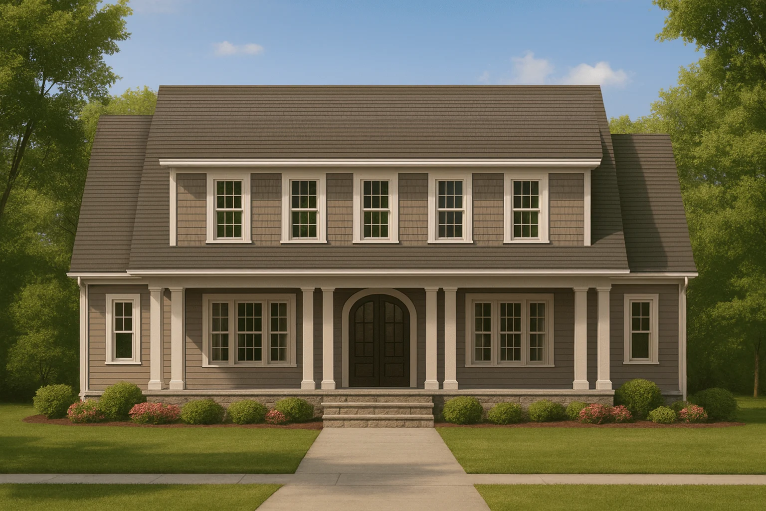 Modern CAD Home Design with 4 Bedrooms & Floor Plan Details