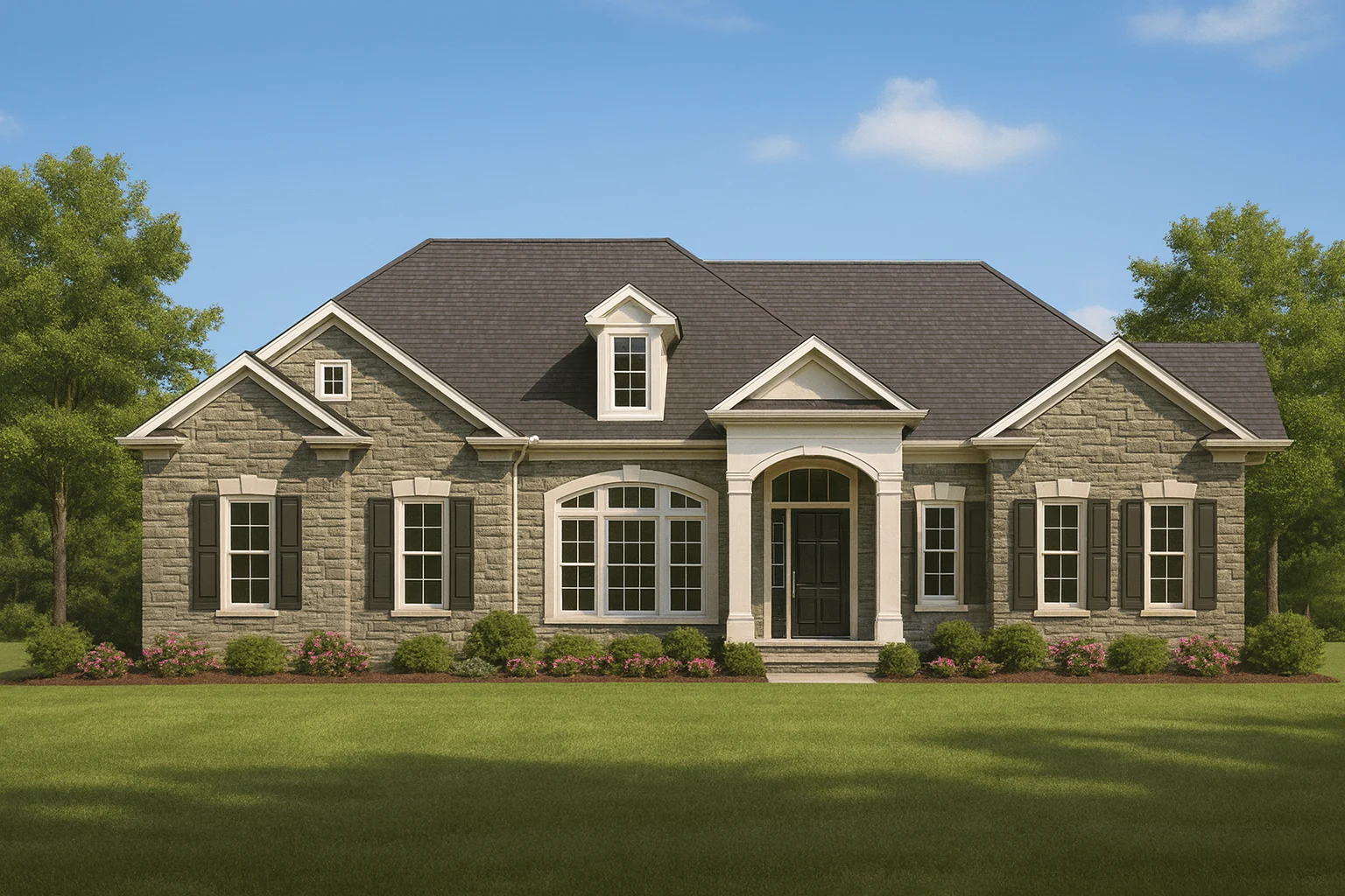 Elegant Home Blueprint with Floor Plan CAD Architecture Designs