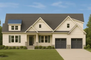 Efficient 2-Story House Plan with Traditional Craftsman Charm