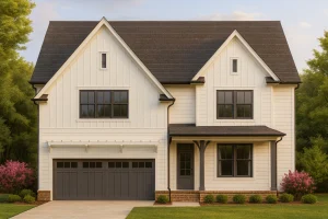 Modern Craftsman Home Plan with 2 Floors & Detailed Blueprint