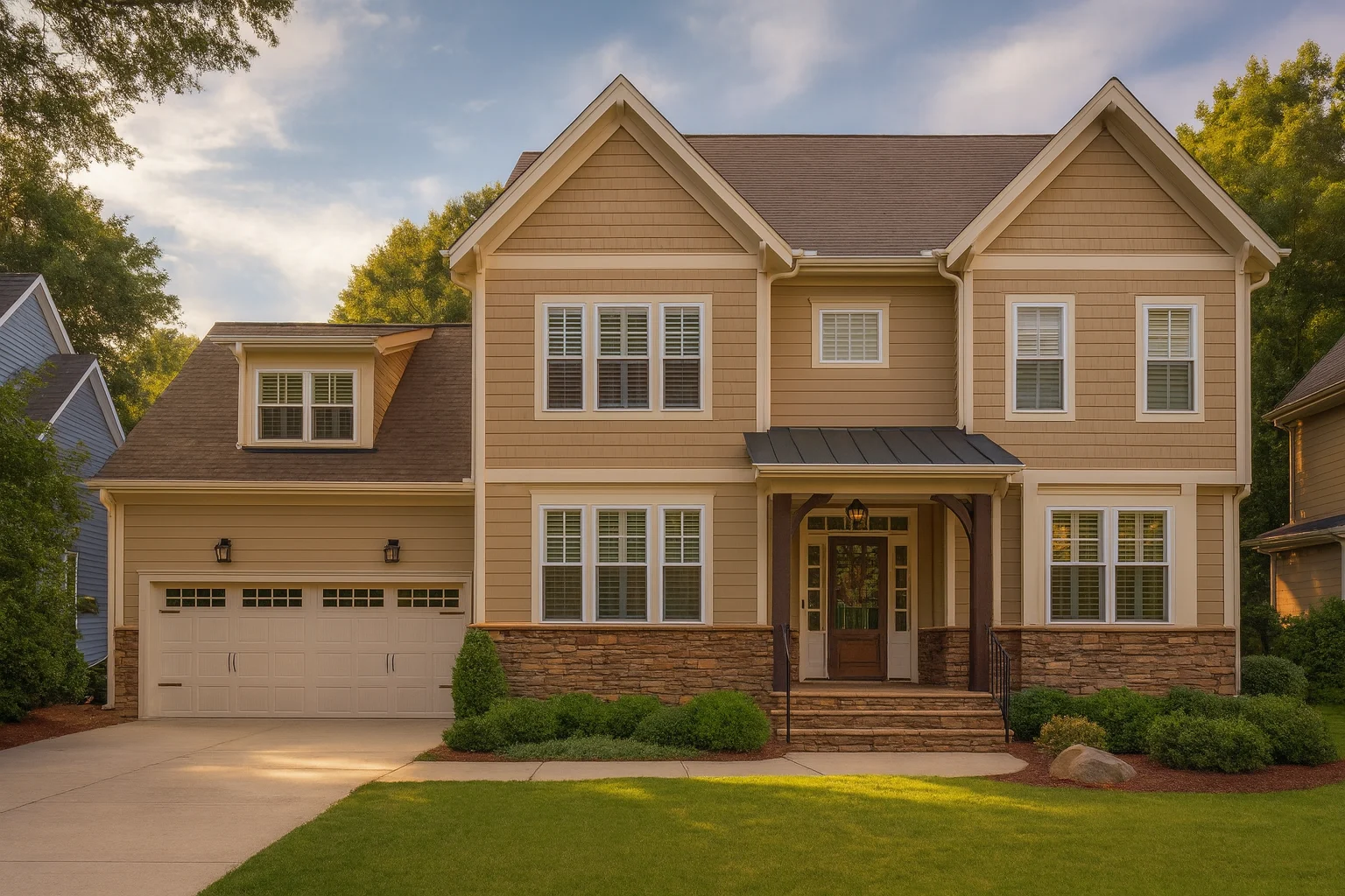 Craftsman-Style House Plan with 4 Bedrooms and Elegant 2-Story Layout