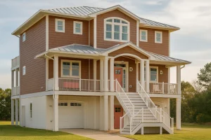 Stunning 2-Story house Plan with Coastal Designs & Blueprint