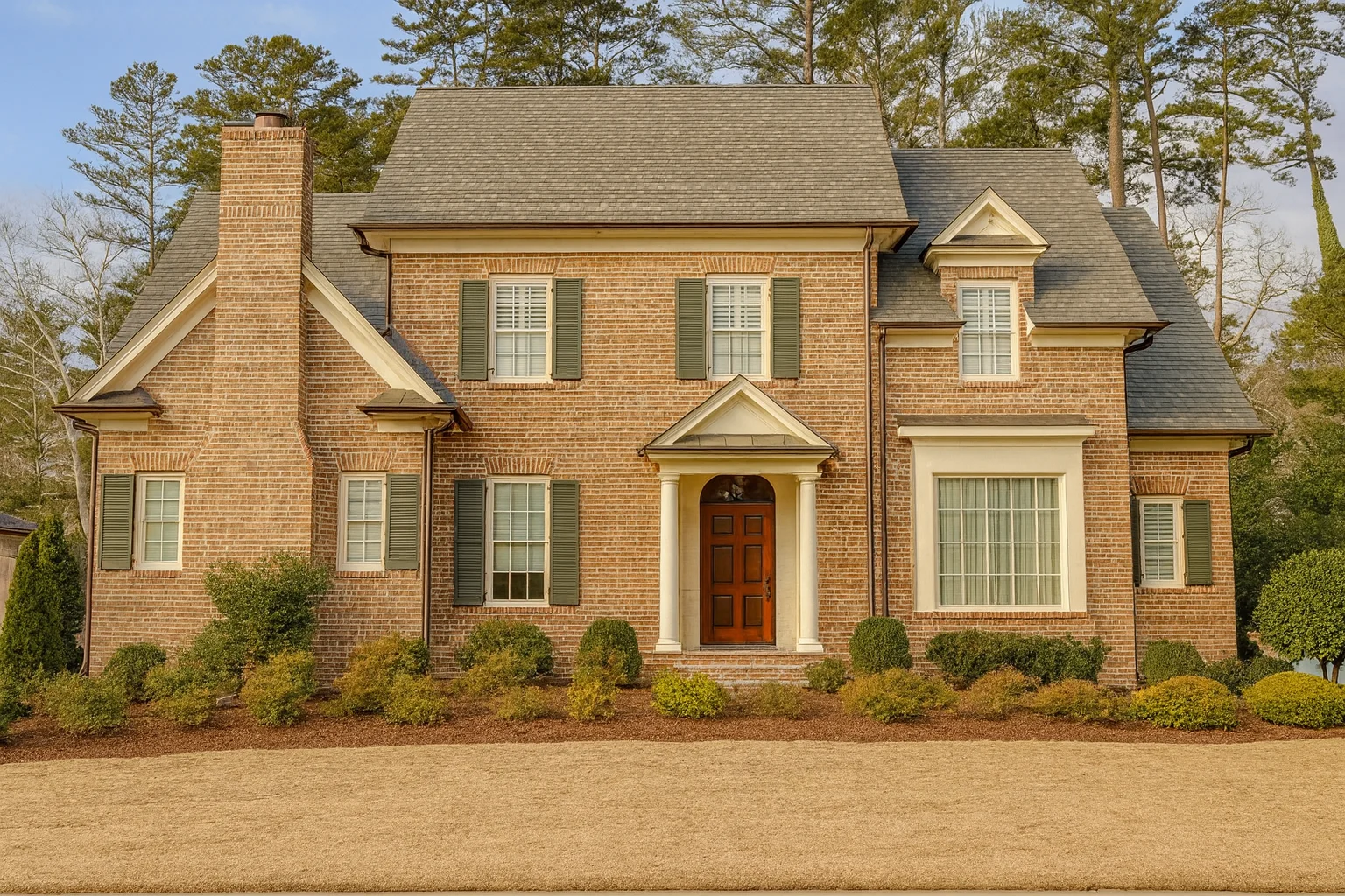 Elegant Georgian house Plan with Detailed Floor Designs