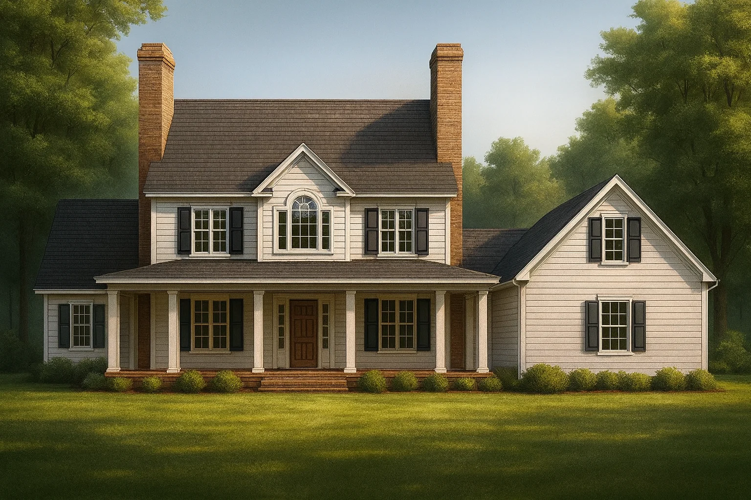 Colonial Revival house plan featuring 3,505 heated sq. ft.