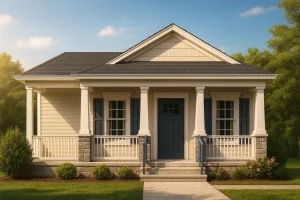 16-1848 HOUSE PLAN - Compact Cottage House Plan With Cozy Design and CAD Blueprint