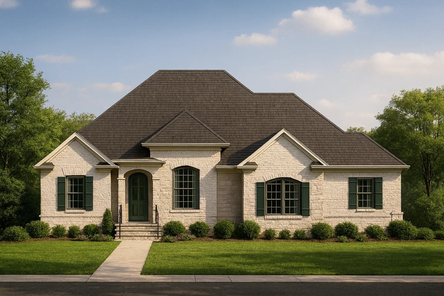 10-1080A HOUSE PLAN - Customizable CAD House Plan with Traditional and Modern Flair