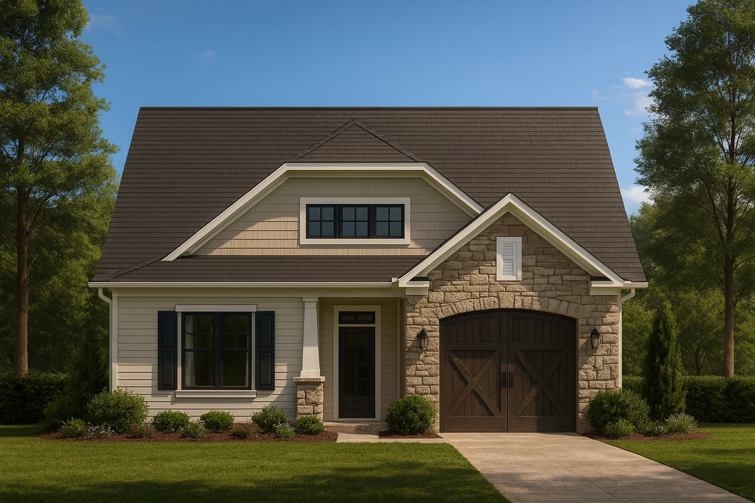 10-1082B HOUSE PLAN - Craftsman House Plan with Open Floor Blueprint Designs