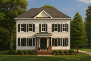 11-1693 HOUSE PLAN - Colonial Revival House Plan with 5 Beds, CAD Floor Designs