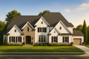 14-1468 HOUSE PLAN - Elegant House Floor Plan: Architectural Designs with CAD Blueprint