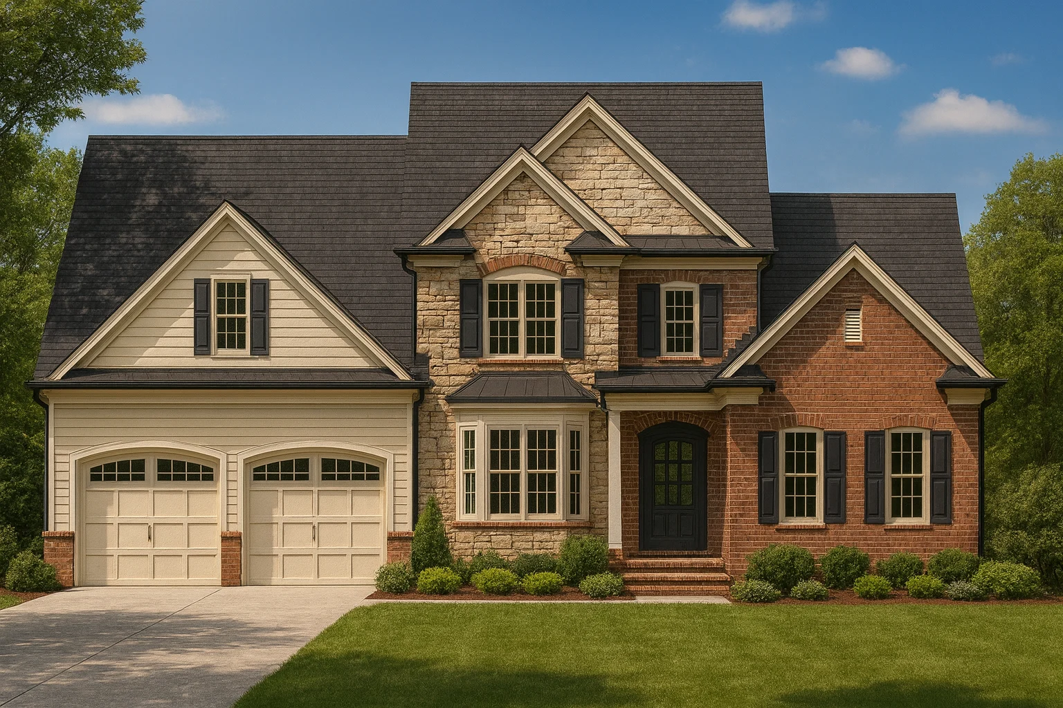European House Plans 7 3,298 sq. ft. traditional house plan with 2 floors, 4 bedrooms