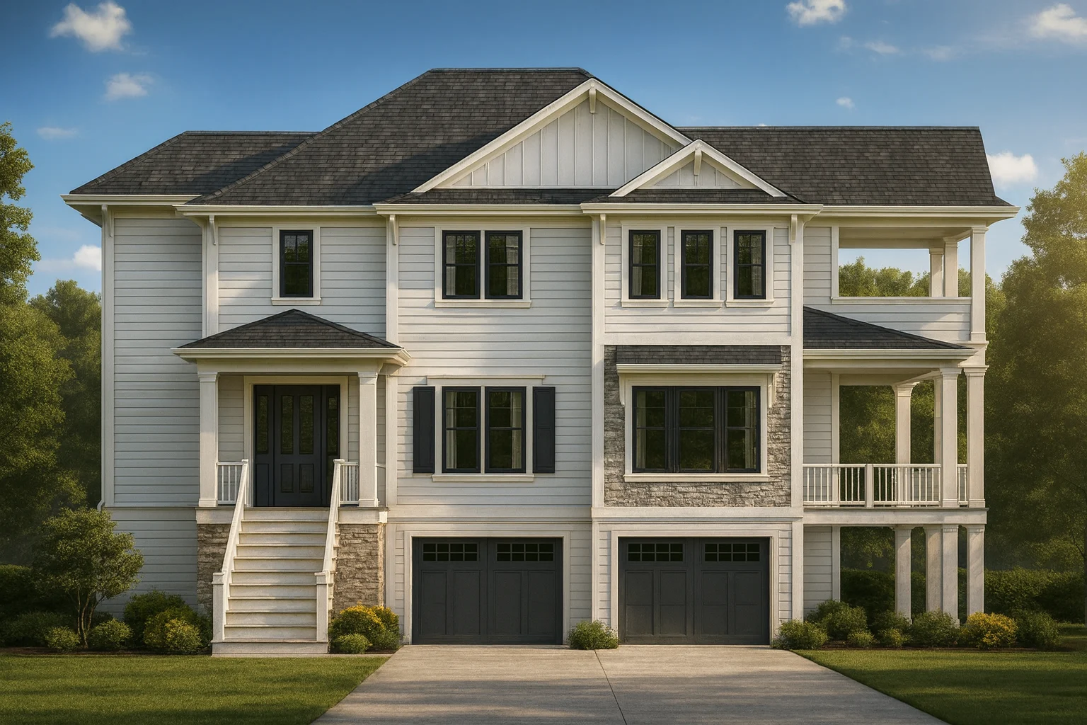 3-bedroom, 3-bath elevated beach house with 3,944 heated sq. ft.