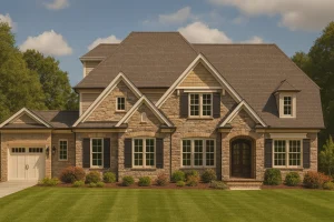 Elegant 3-Story House Floor Plan with French Country & European Style