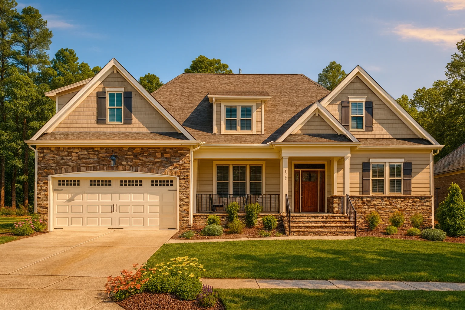 Modern Craftsman Home Plan with Spacious Living Designs