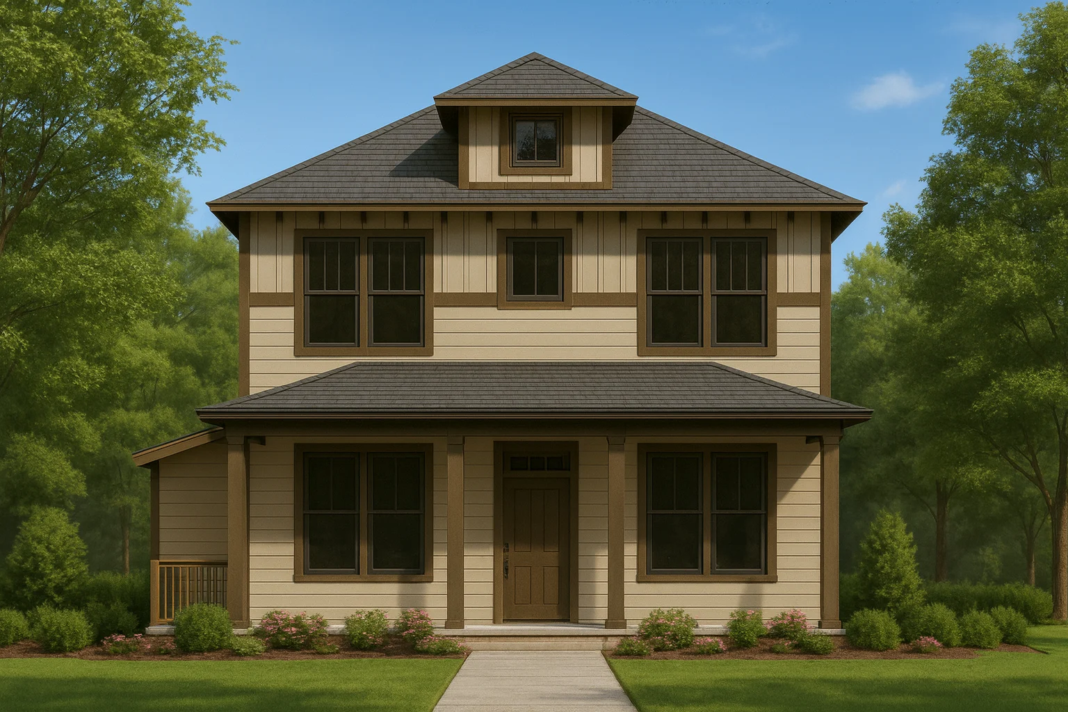 Covered Front Porch House Plans 1 Modern Craftsman House Plan with Floor Plans and CAD Designs