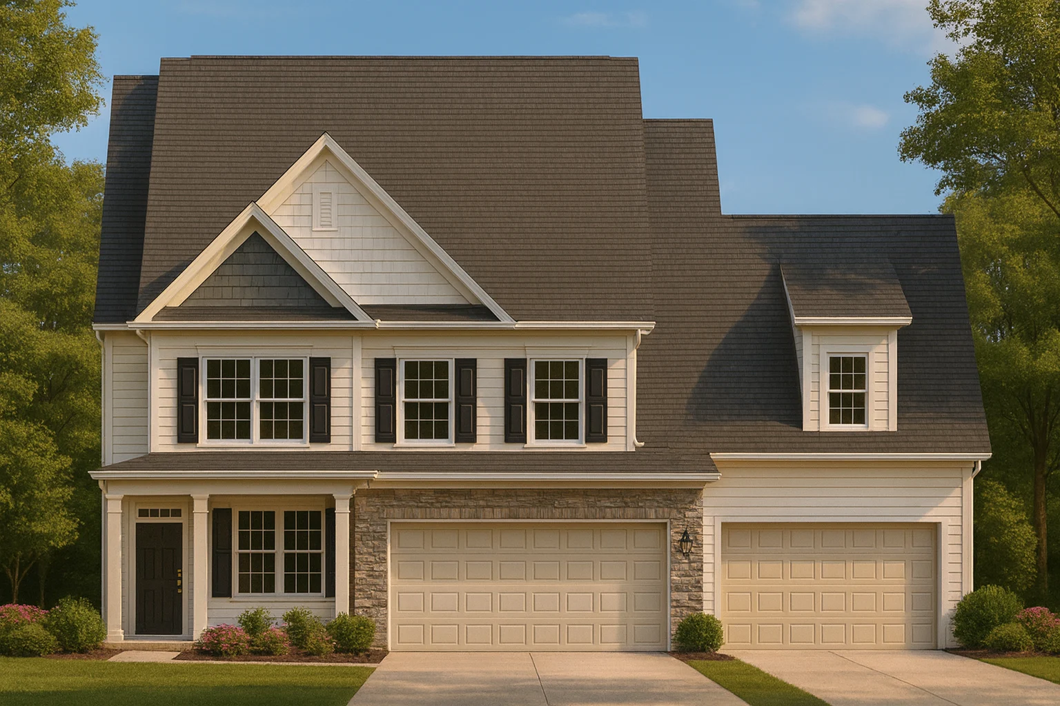 Covered Front Porch House Plans 29 Stylish 2-Story House Plan with Colonial Farmhouse Charm