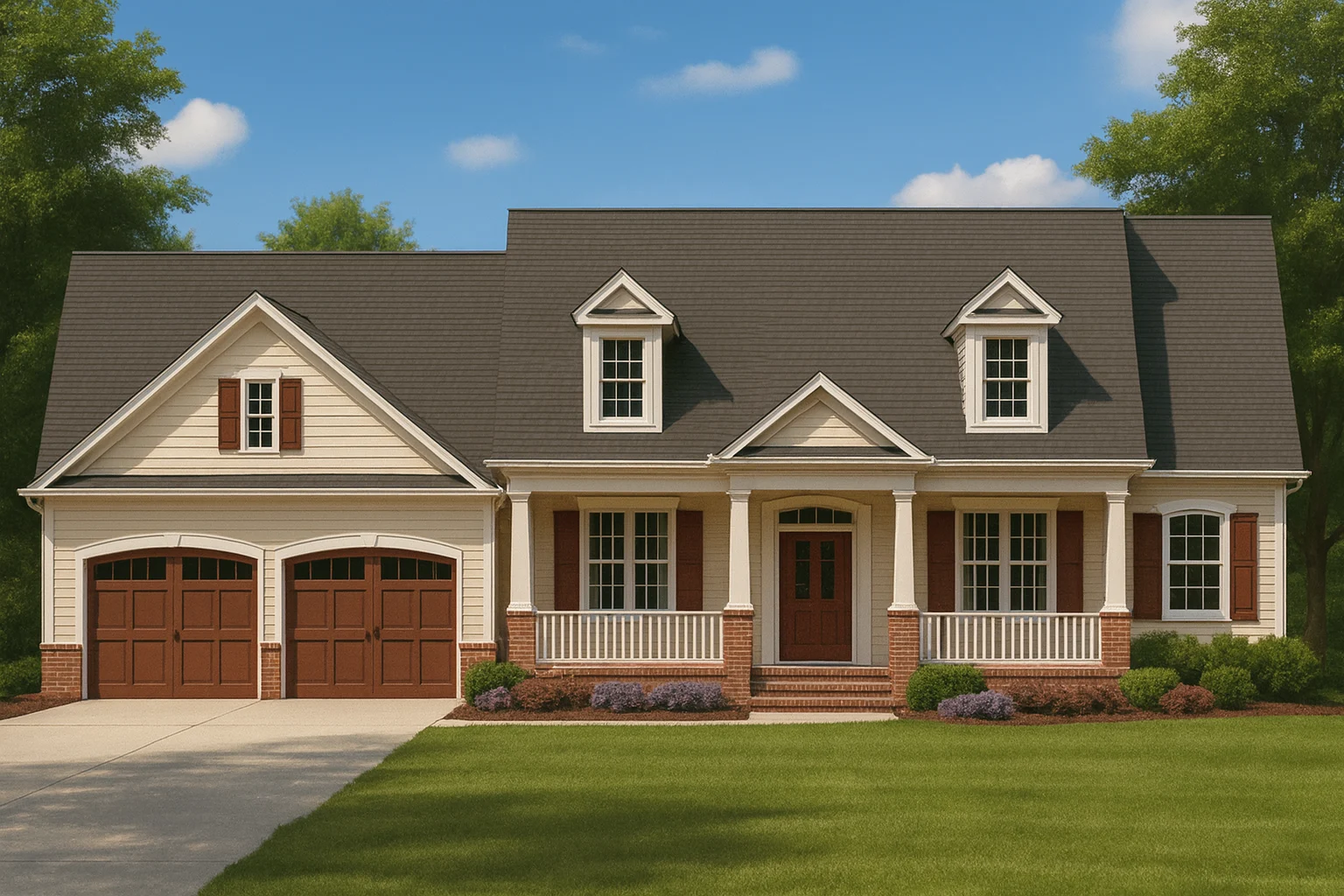 Covered Front Porch House Plans 25 Dream 1.5-Story Craftsman House Plan with Vaulted Ceilings & CAD Designs