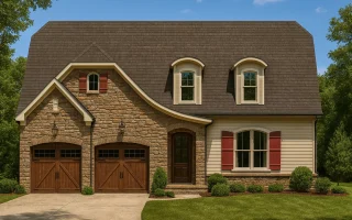 Plan  14-1045 - Elm Run Chalet |  French Country - 4-Bed, 3.5-Bath, 2,702 SF