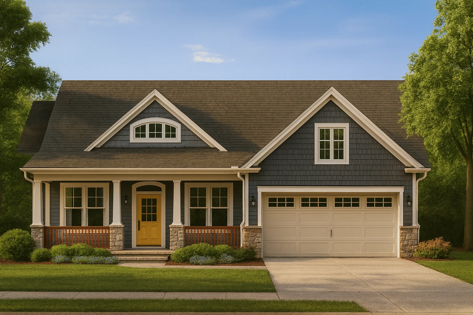 Covered Front Porch House Plans 19 Craftsman Home Plan with 1.5 Floors Floor Plan Designs