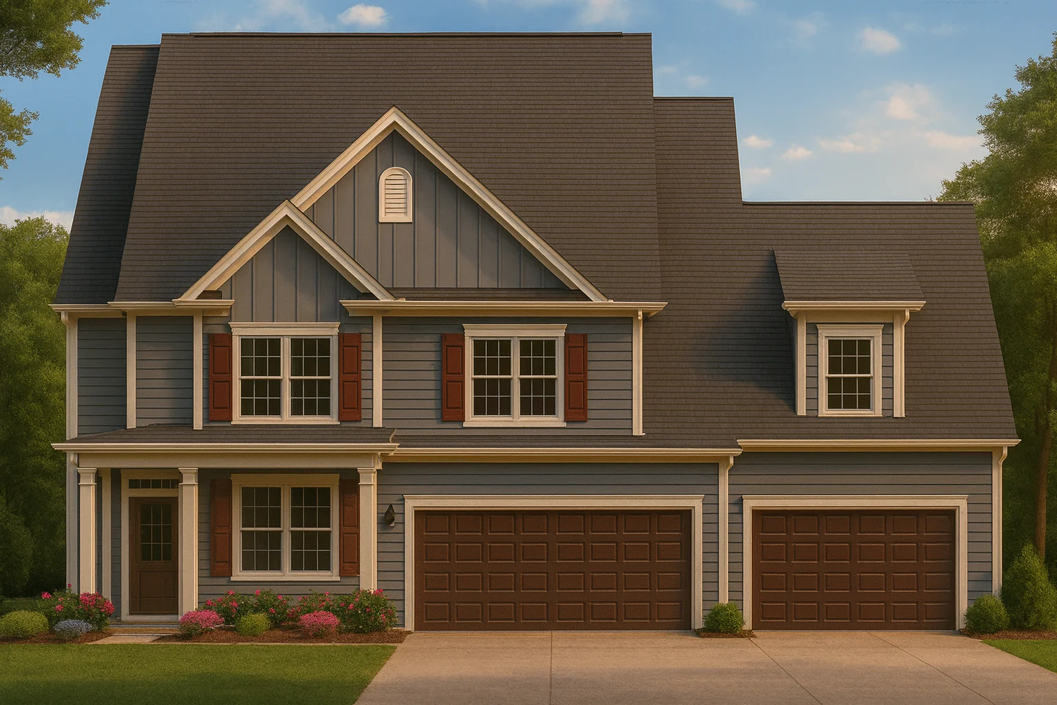 Modern 2-Story House Plan with Craftsman Charm and Open Layout