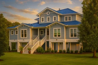 Custom Coastal Home Plan with 2 Stories, 5 Bedrooms & Luxury Features